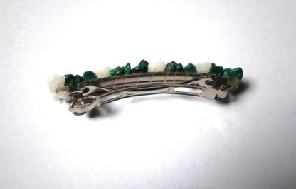 barrette malachite et quartz blanc – Image 2