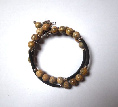 bracelet en jaspe léopard
